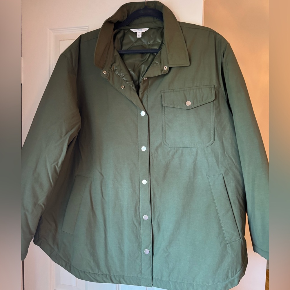 Time and Tru Utility Jacket in olive green. 1X worn once